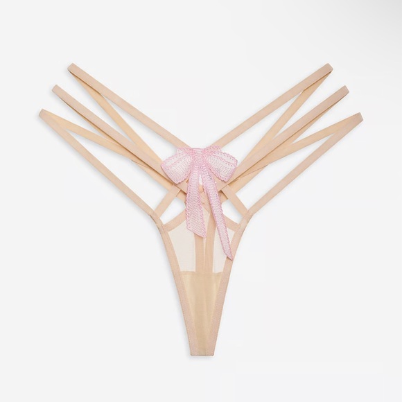 FOR LOVE AND LEMONS NEW AKIRA THONG WITH BOW RARE FIND - Picture 1 of 4